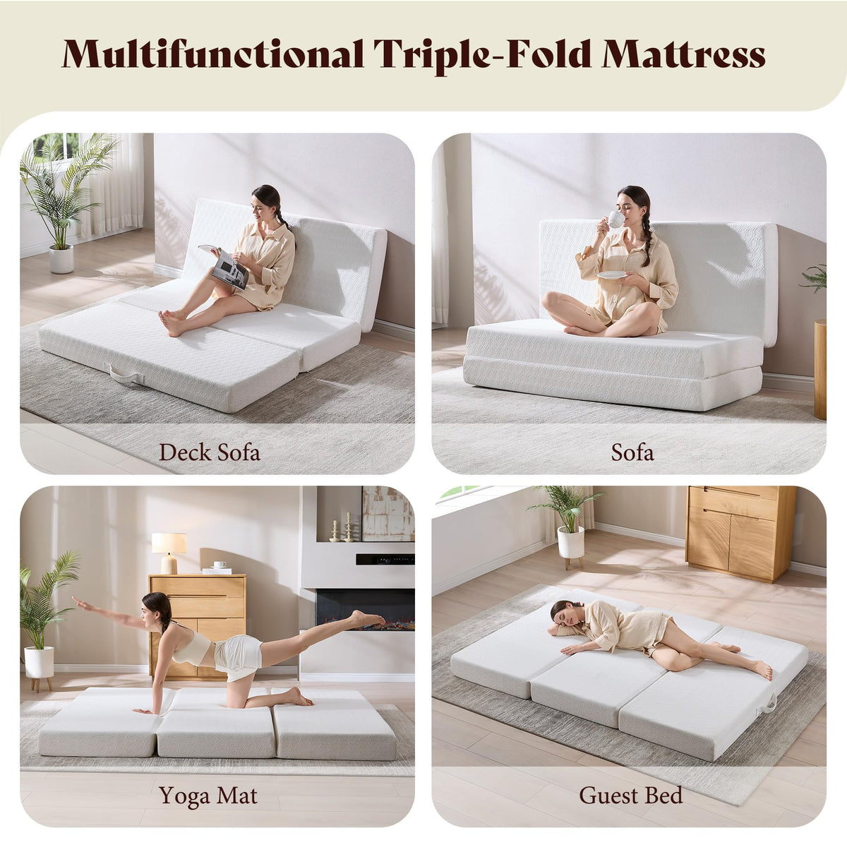 6" Full Tri-Fold Memory Foam Mattress K15425