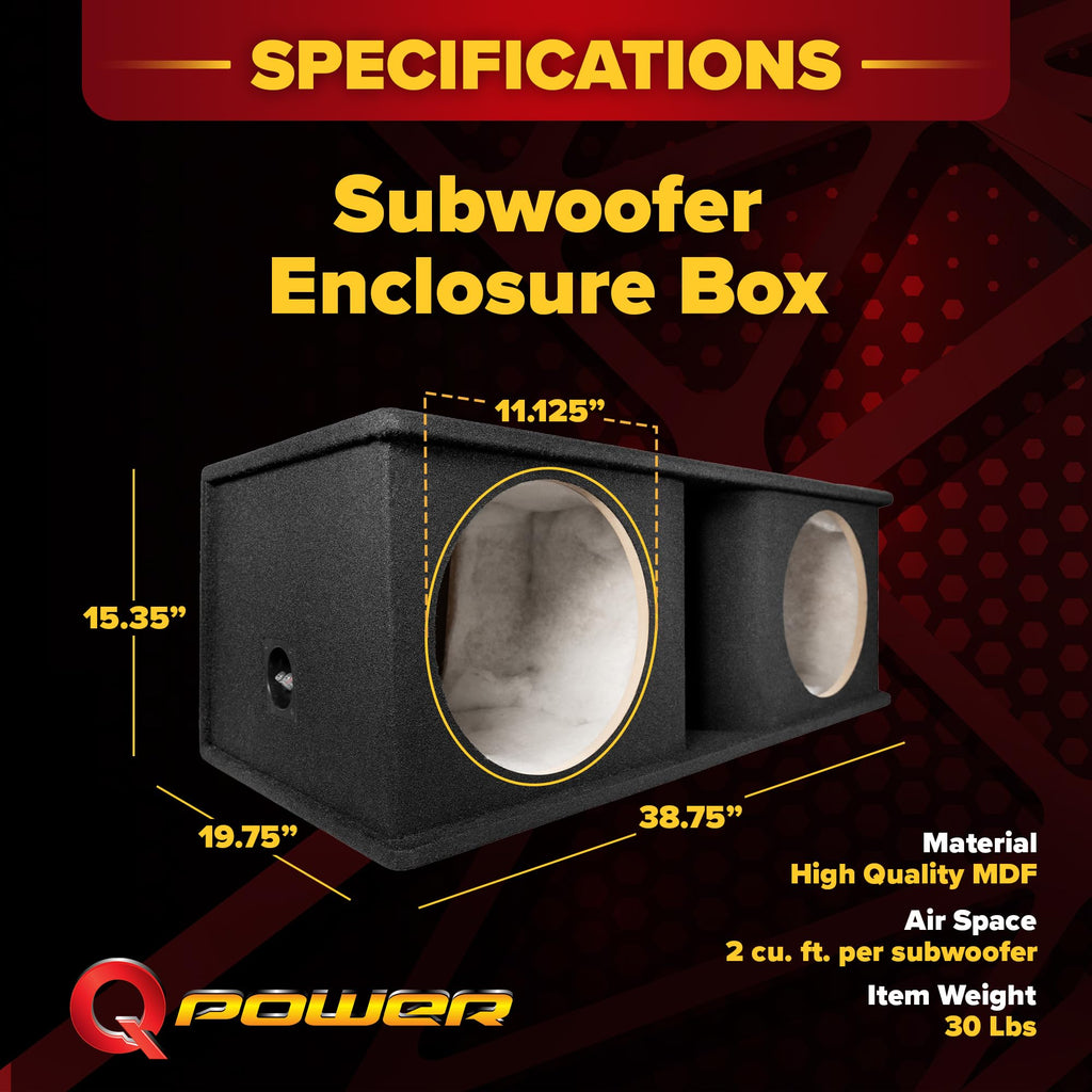 Dual 12" Horn-Ported Car Subwoofer Box P469