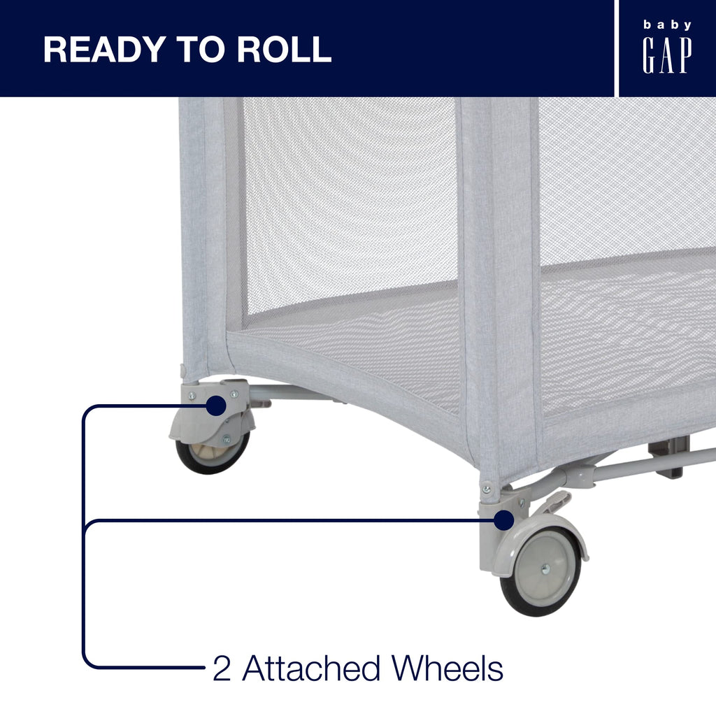 Grey Stripes Play Yard Q58338