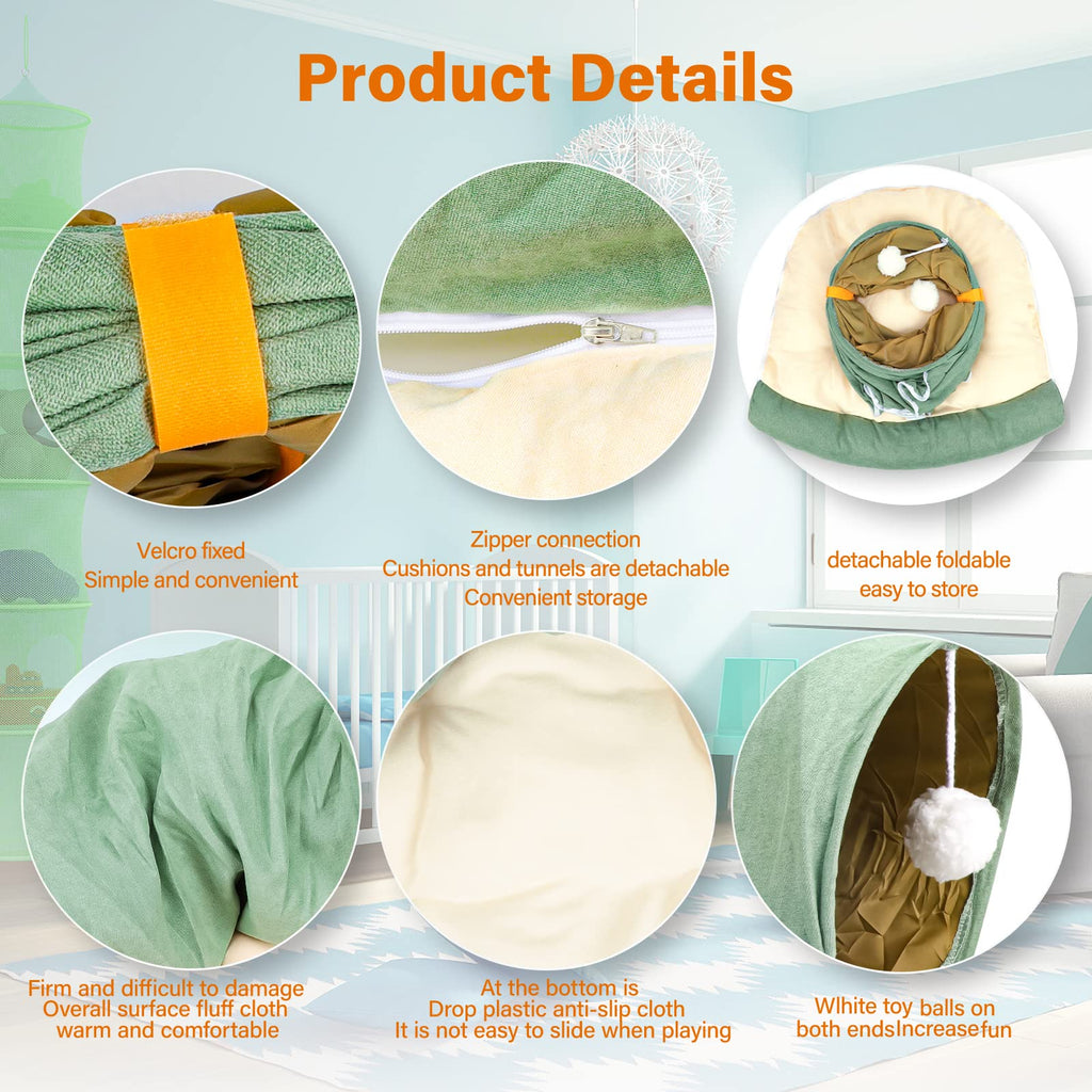 Collapsible Bunny Tunnel Bed with Mat T198