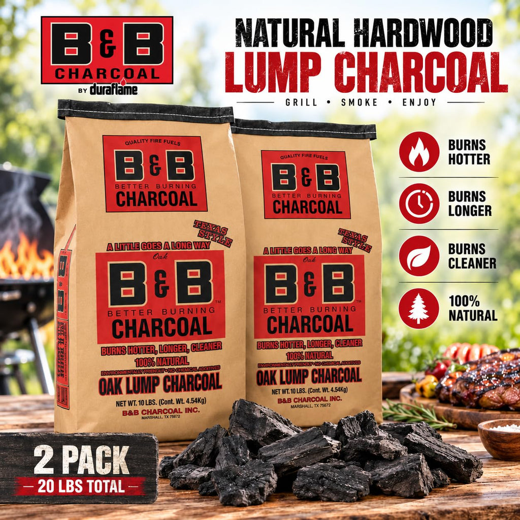 Oak Lump Charcoal 10 lb Bags 2 Pack A15048