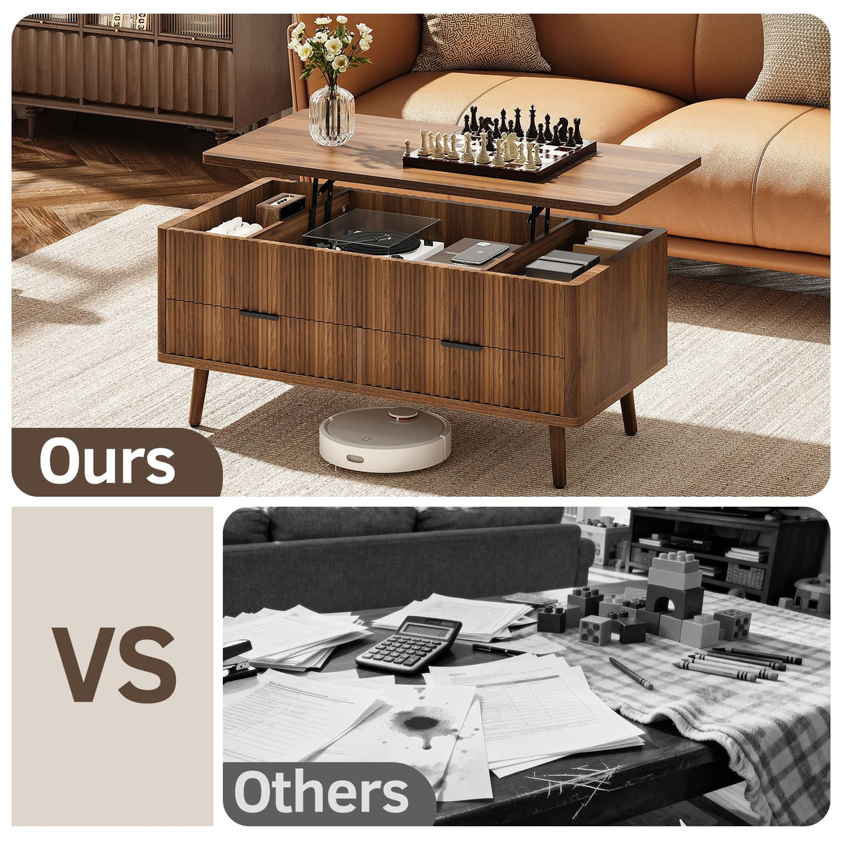 Lift Top Coffee Table with Storage C397662