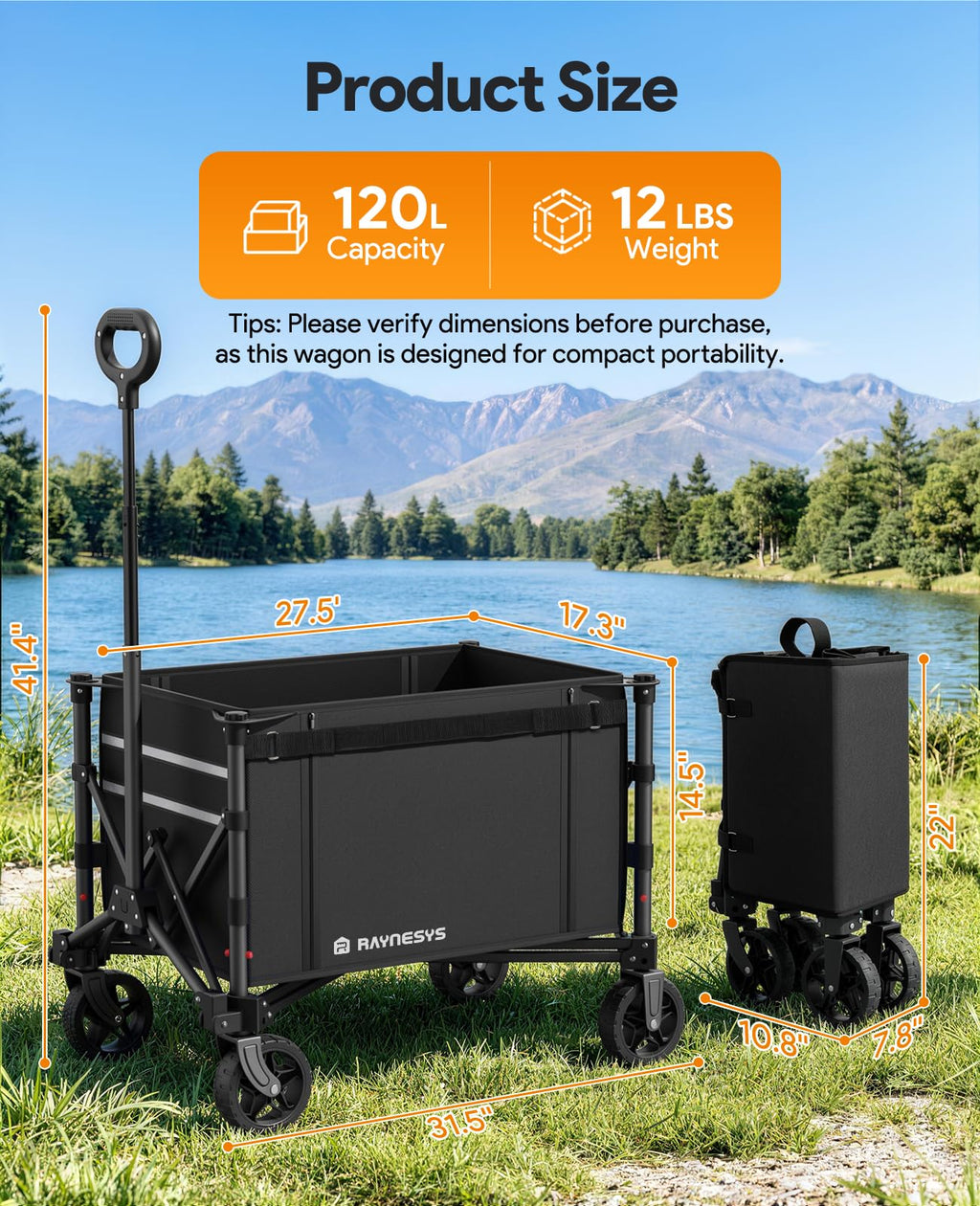 Collapsible Wagon with Wheels D8639