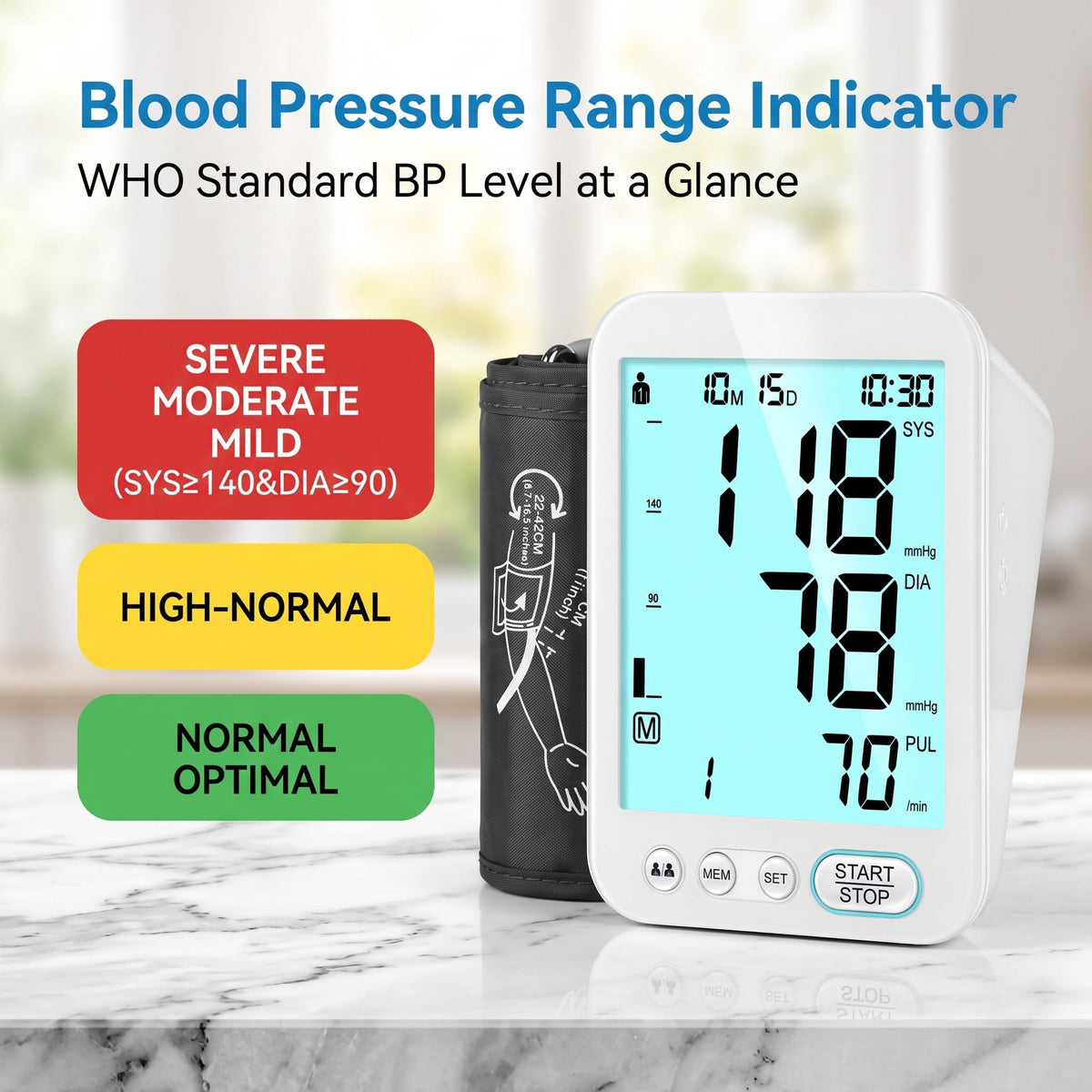 Blood Pressure Monitor Upper Arm with Storage Bag R232