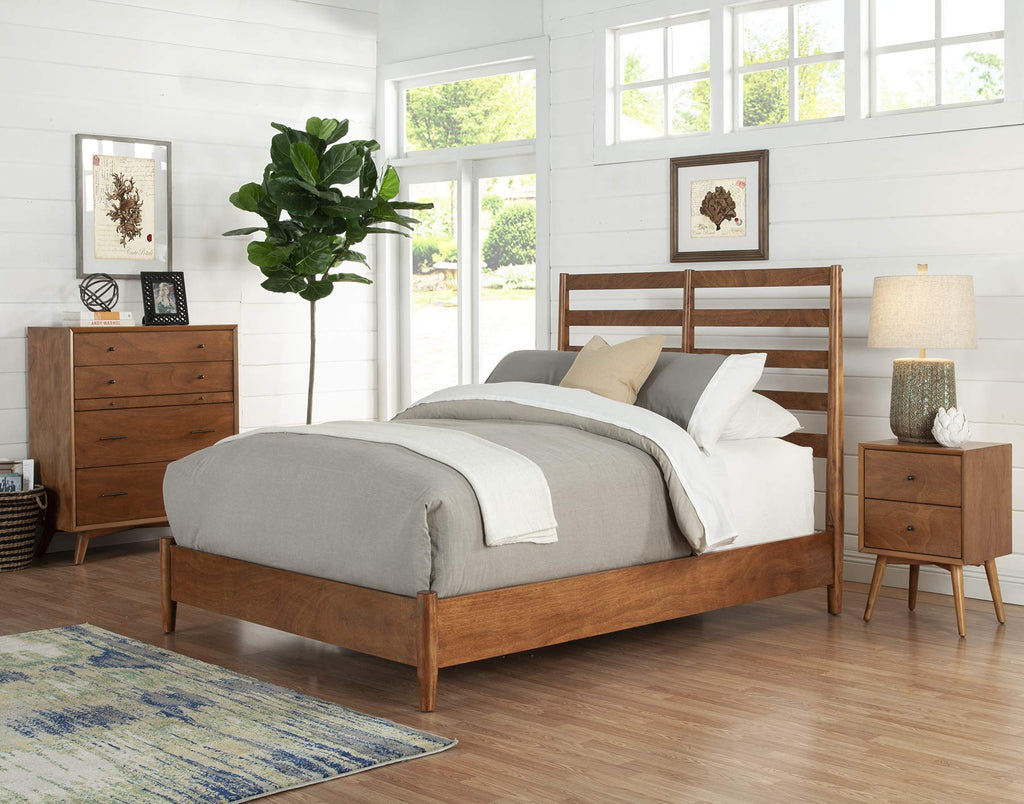 Chestnut California King Slat Back Bed W5062