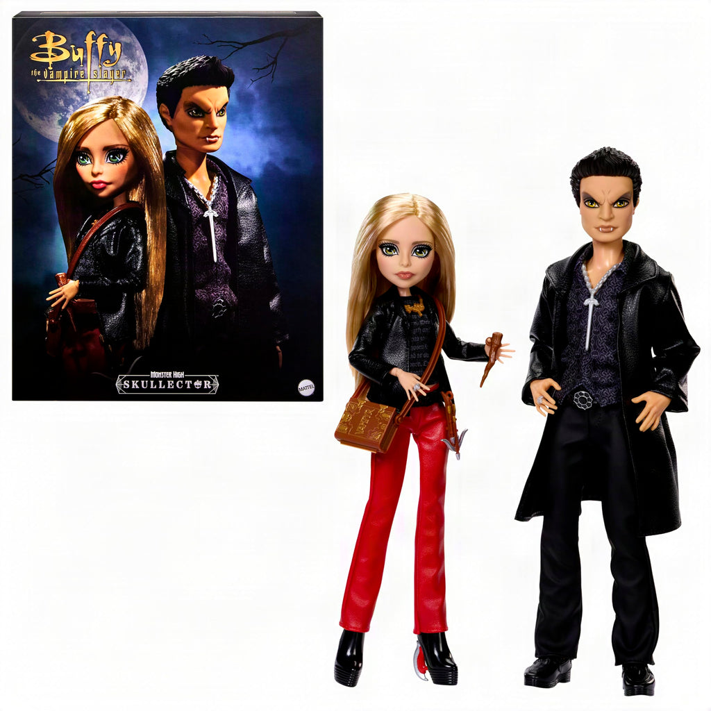 Buffy & Angel Dolls 2-Pack with Faux Leather Clothes A414870