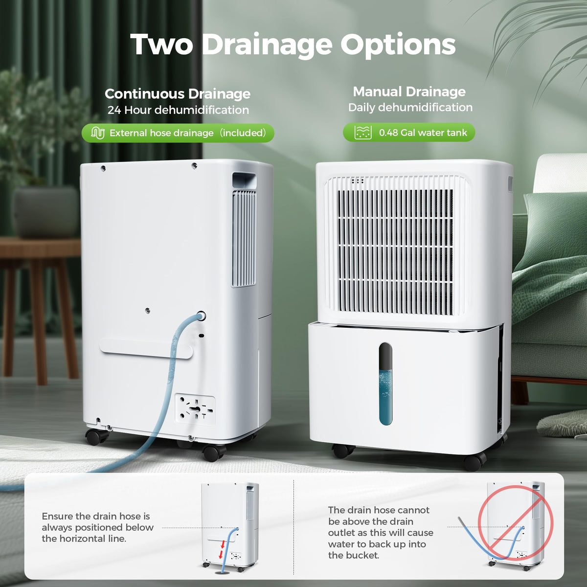 2,500 Sq.Ft 34 Pint Dehumidifier V569914