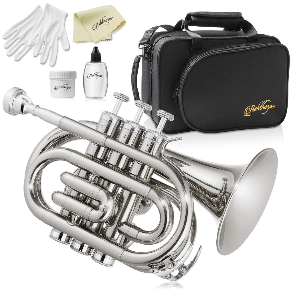 Bb Brass Pocket Trumpet with Nickel Plated Finish J276524
