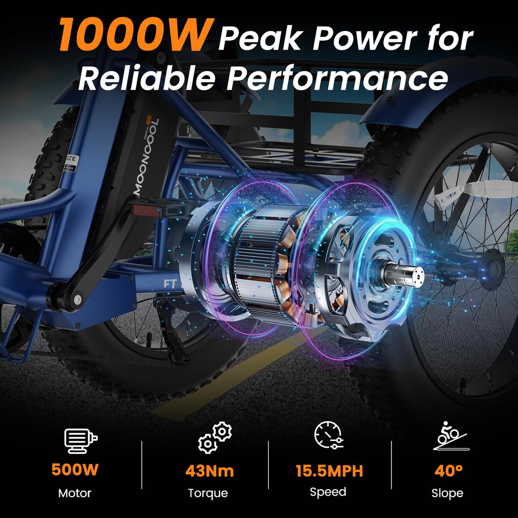 Electric Tricycle for Adults 500W 20" Fat Tire Y78480