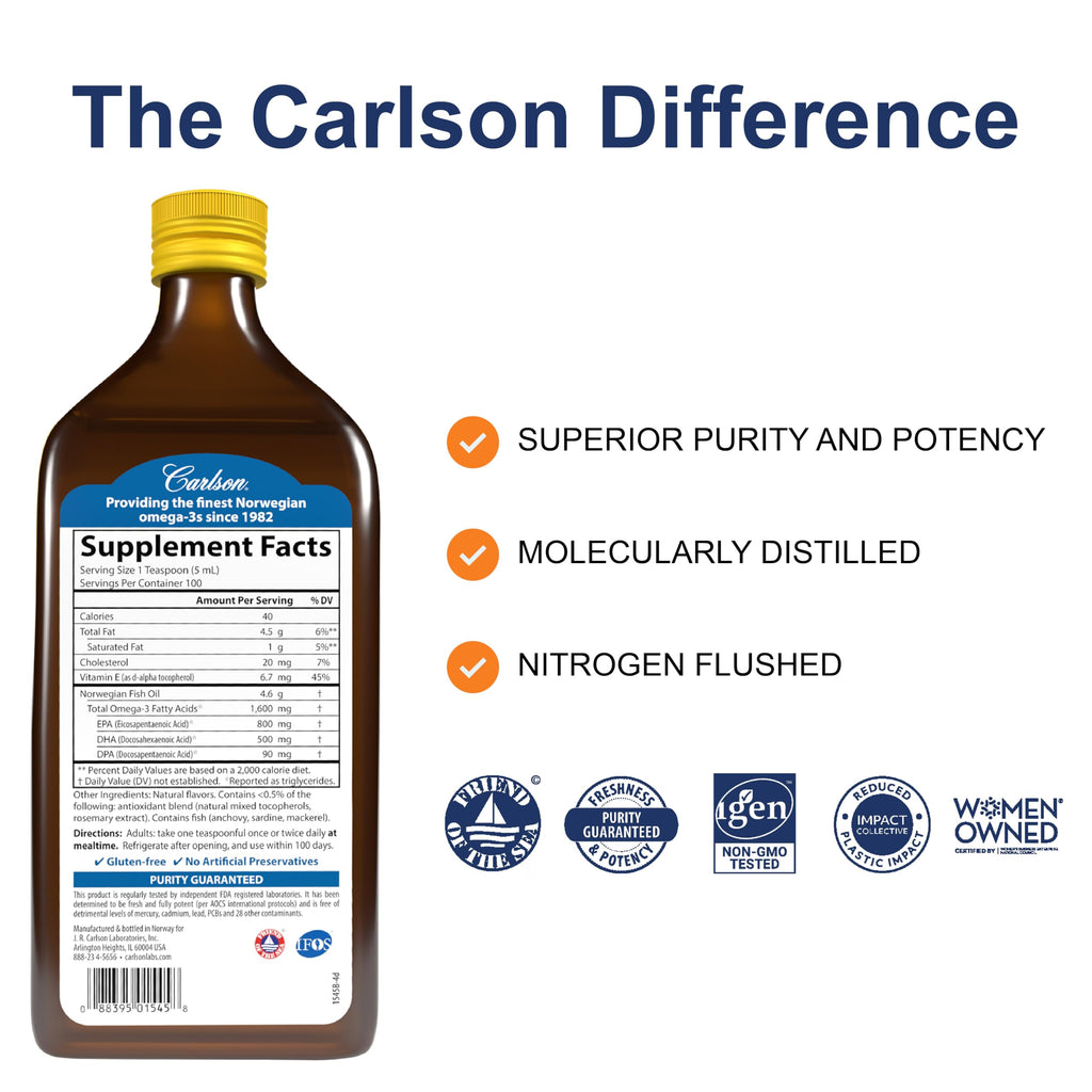 Fish Oil 1600 mg Omega-3s 500 mL E489