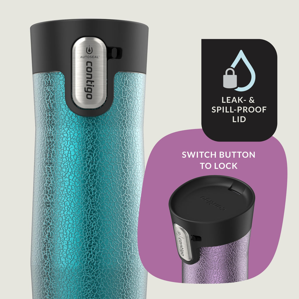Vacuum-Insulated Stainless Steel Travel Mug 16 oz 2-Pack A839