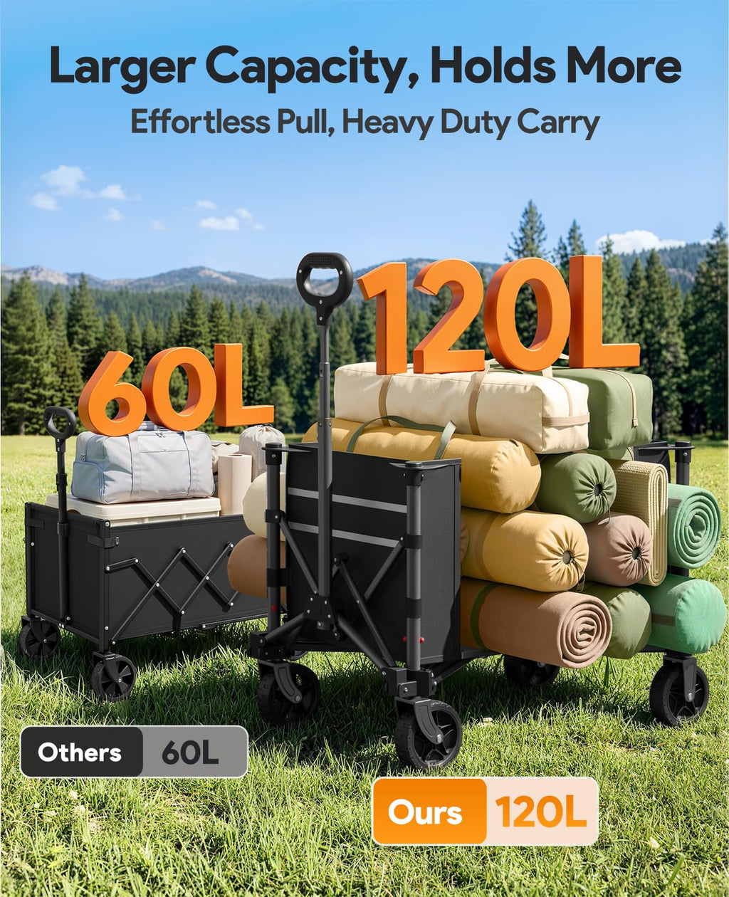 Collapsible Wagon with Wheels D8639
