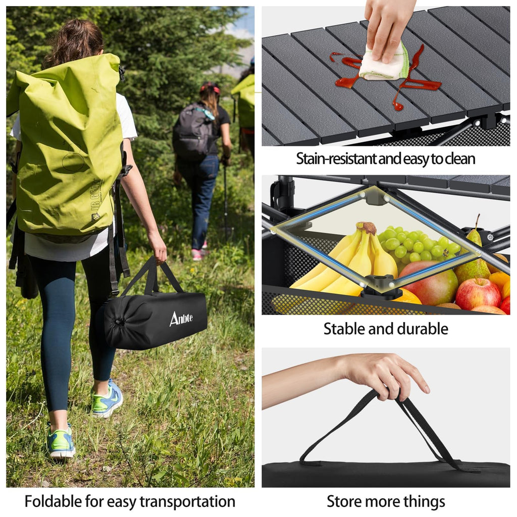 3ft Aluminum Roll Top Folding Camping Table R234626
