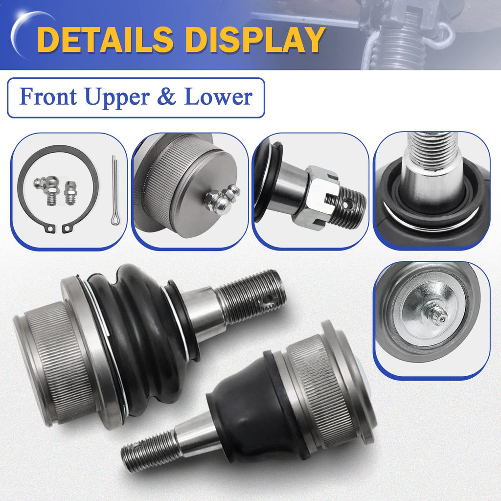 Zinc-Nickel Alloy Front Upper & Lower Ball Joints W5522