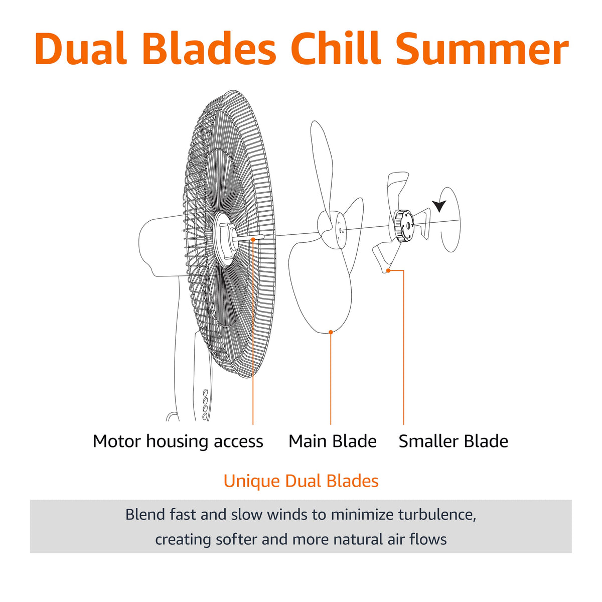 16-inch Quiet DC Motor Standing Floor Fan with Remote, White B413628