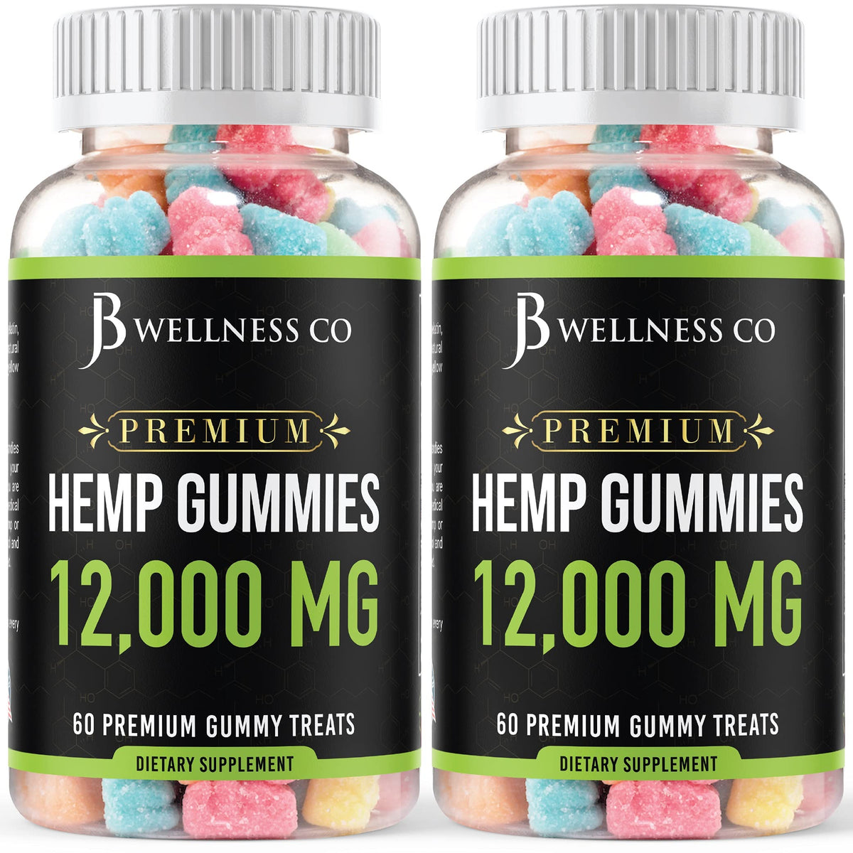 Hemp Gummies 12,000 Vitamins & Omega 3,6,9 120 Count F636581
