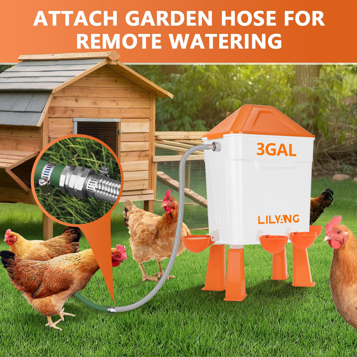 Automatic Chicken Waterer 3 Gallon H2159