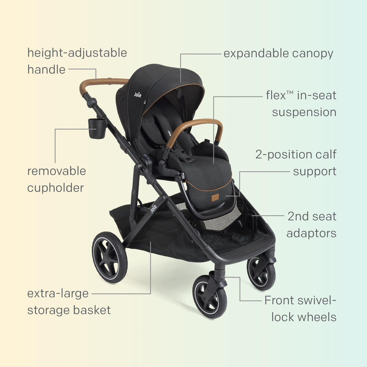 Convertible Single-to-Double Stroller & Travel System A172572