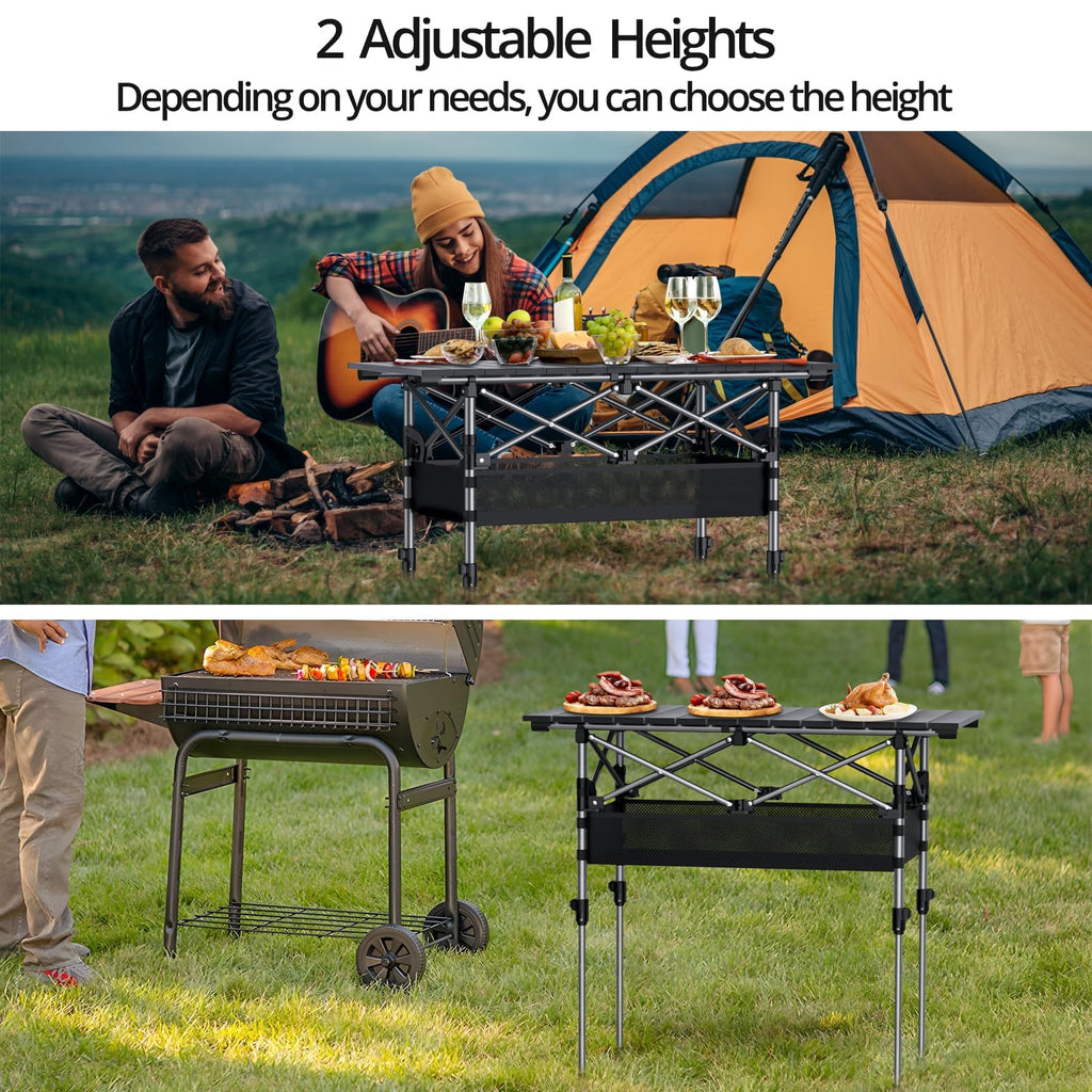 3ft Aluminum Roll Top Folding Camping Table R234626