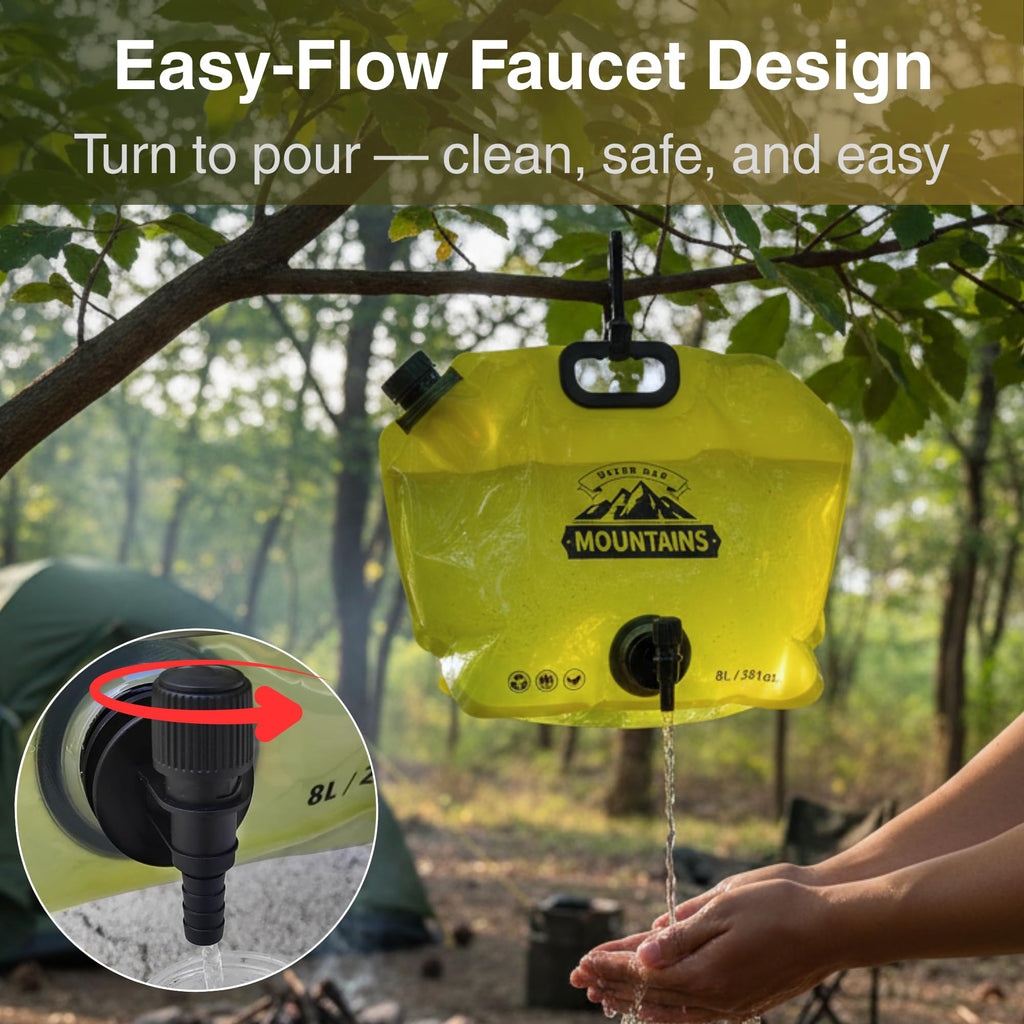 2 Gallon Collapsible Water Container with Spout J81904