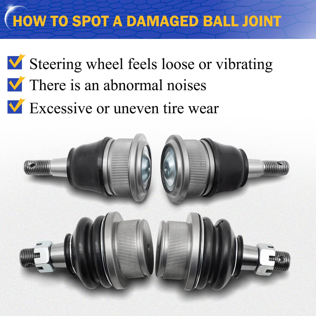 Zinc-Nickel Alloy Front Upper & Lower Ball Joints W5522