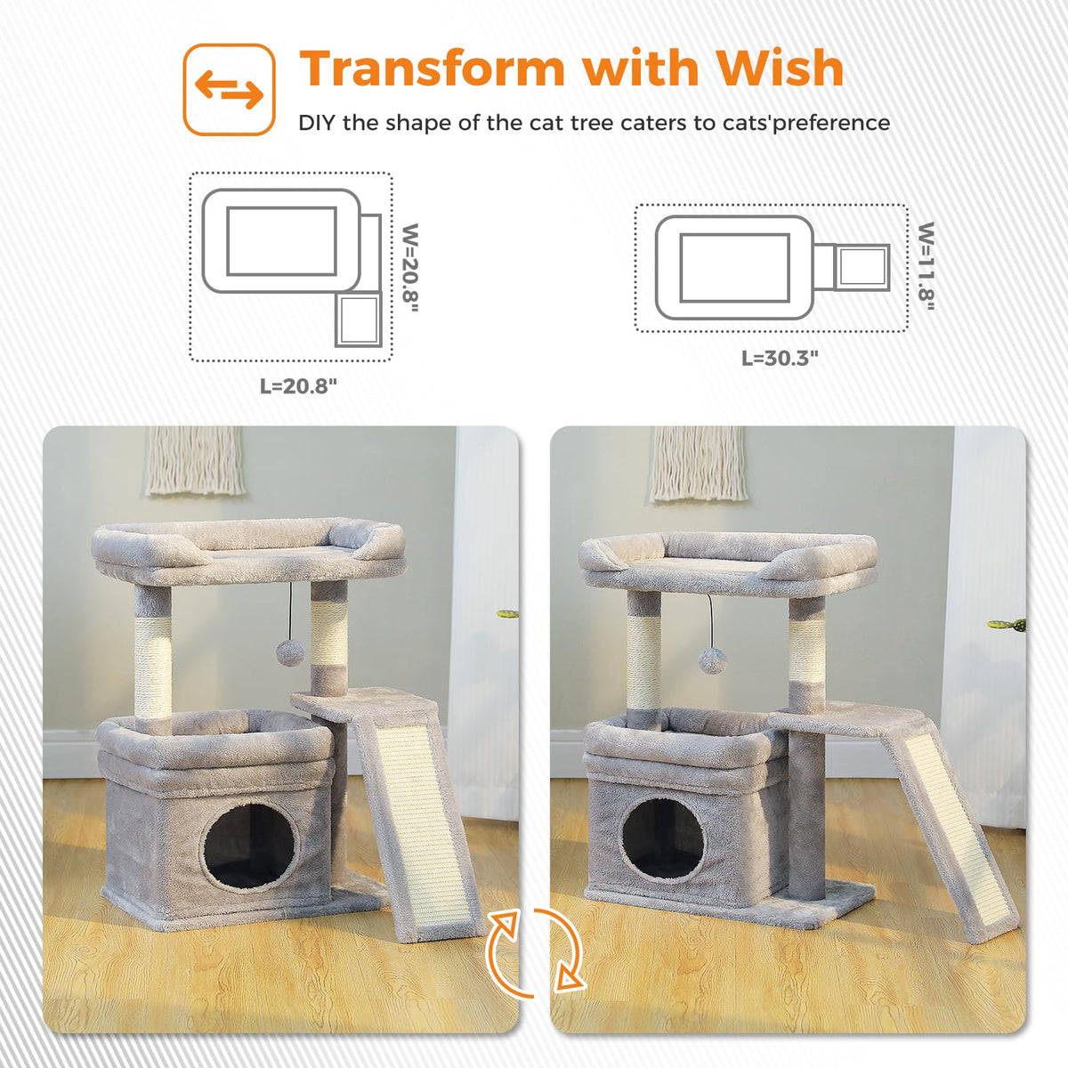 Gray Cat Tree A593