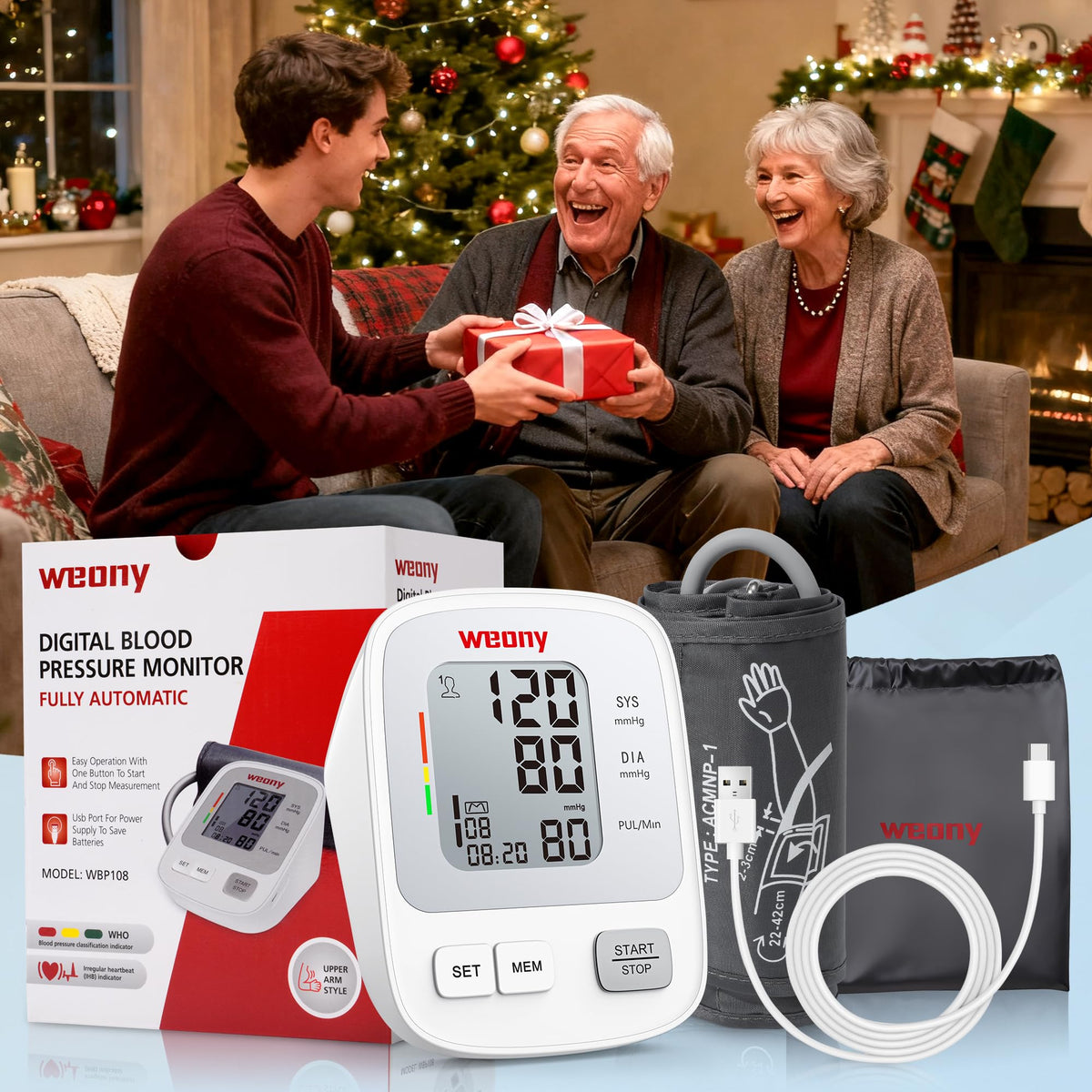 Blood Pressure Monitor with Adjustable 9-17in Cuff N57240
