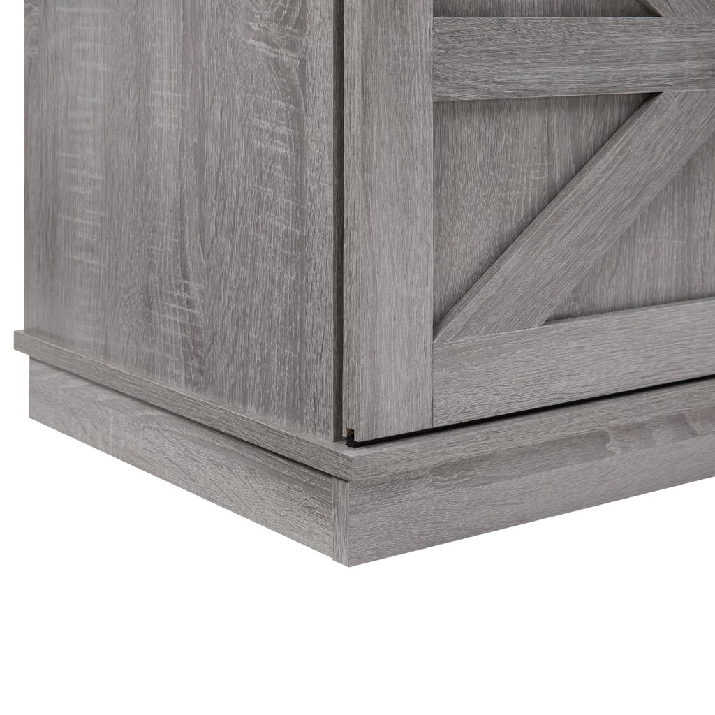 65" Grey TV Stand with Sliding Doors G9266