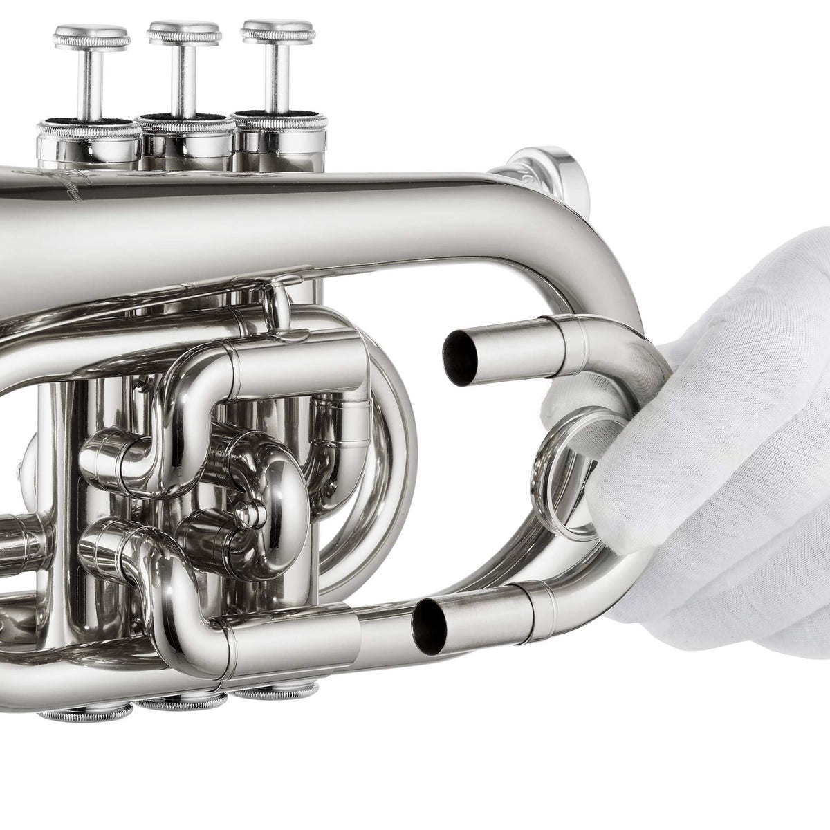 Bb Brass Pocket Trumpet with Nickel Plated Finish J276524