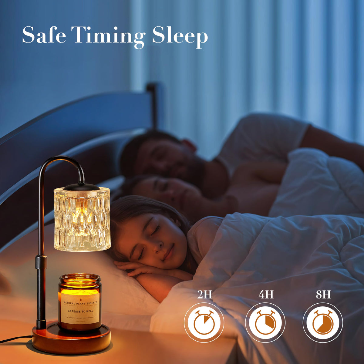 Dimmable Height Adjustable Candle Warmer Lamp with Timer B33472