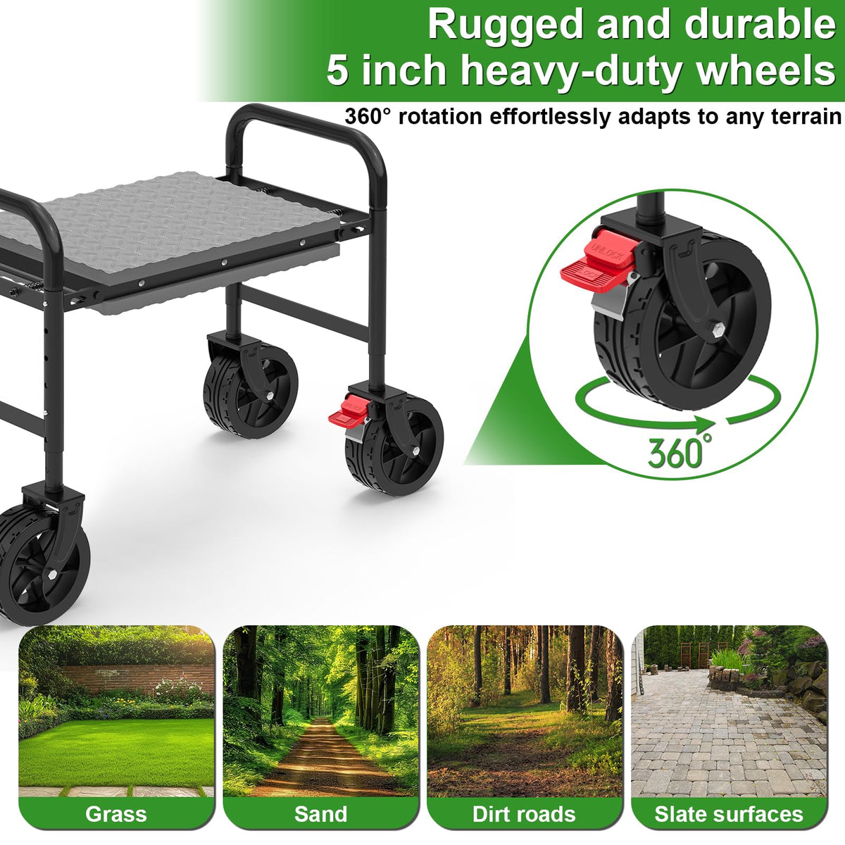 Rolling Garden Kneeler and Seat S5740