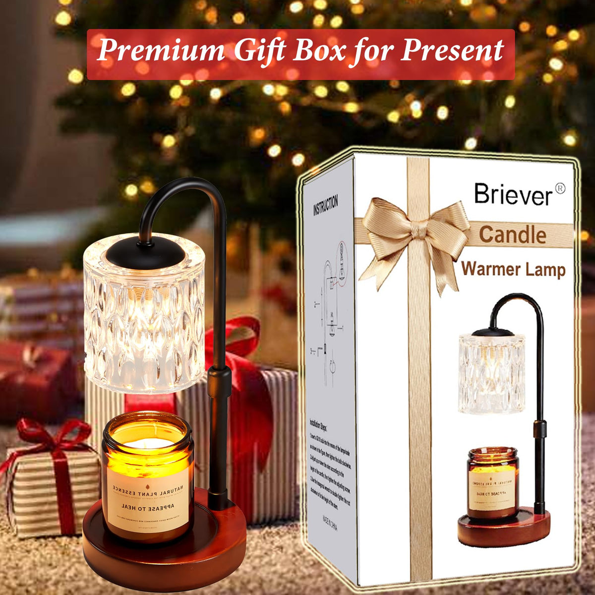 Dimmable Height Adjustable Candle Warmer Lamp with Timer B33472
