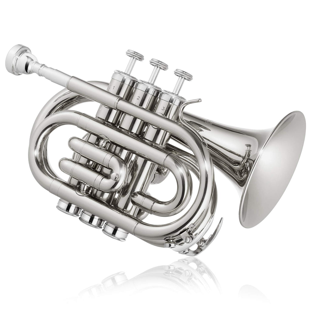 Bb Brass Pocket Trumpet with Nickel Plated Finish J276524
