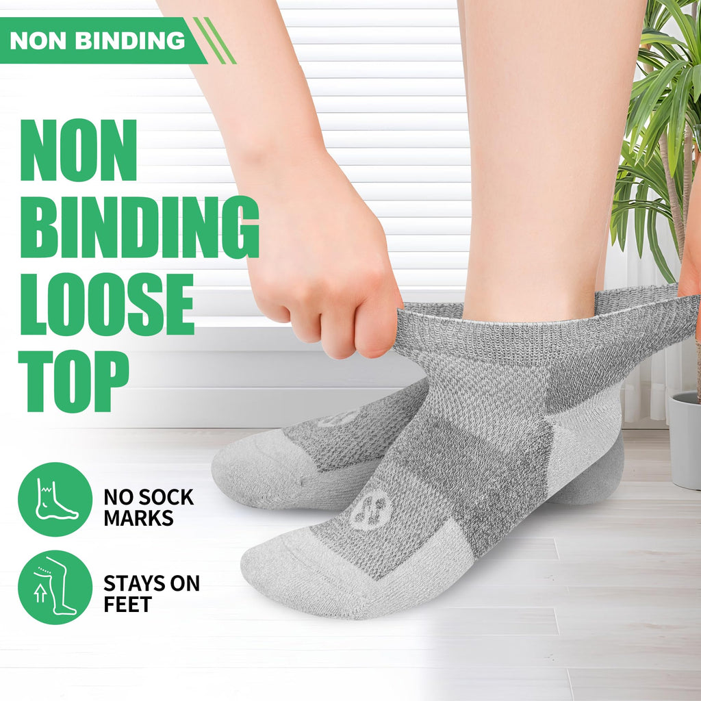 Low Cut Diabetic Socks for Men, 6 Pairs J672