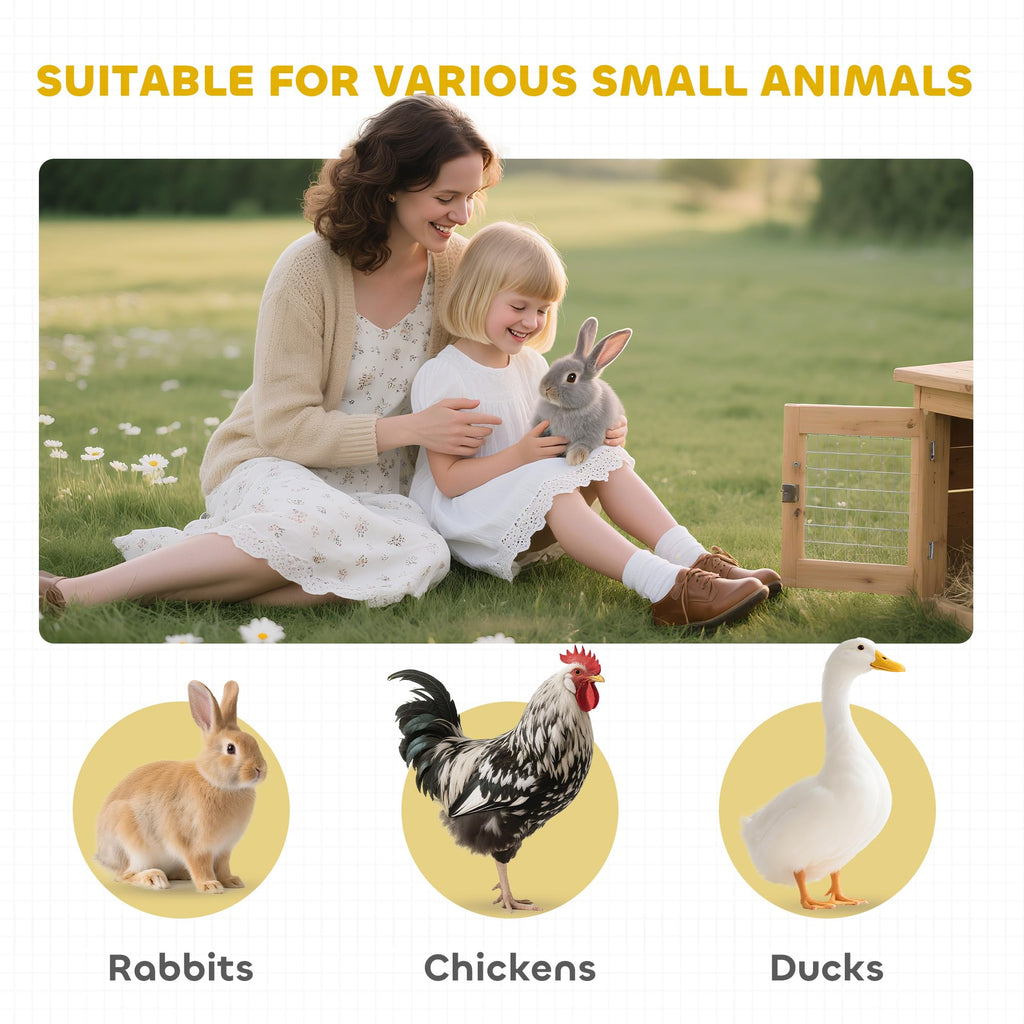 48" 2-Story Rabbit Hutch with Metal Frame B2216
