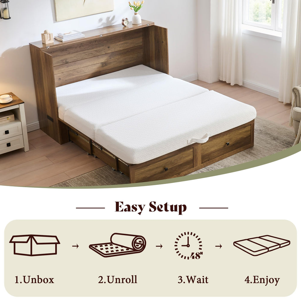 6" Full Tri-Fold Memory Foam Mattress K15425