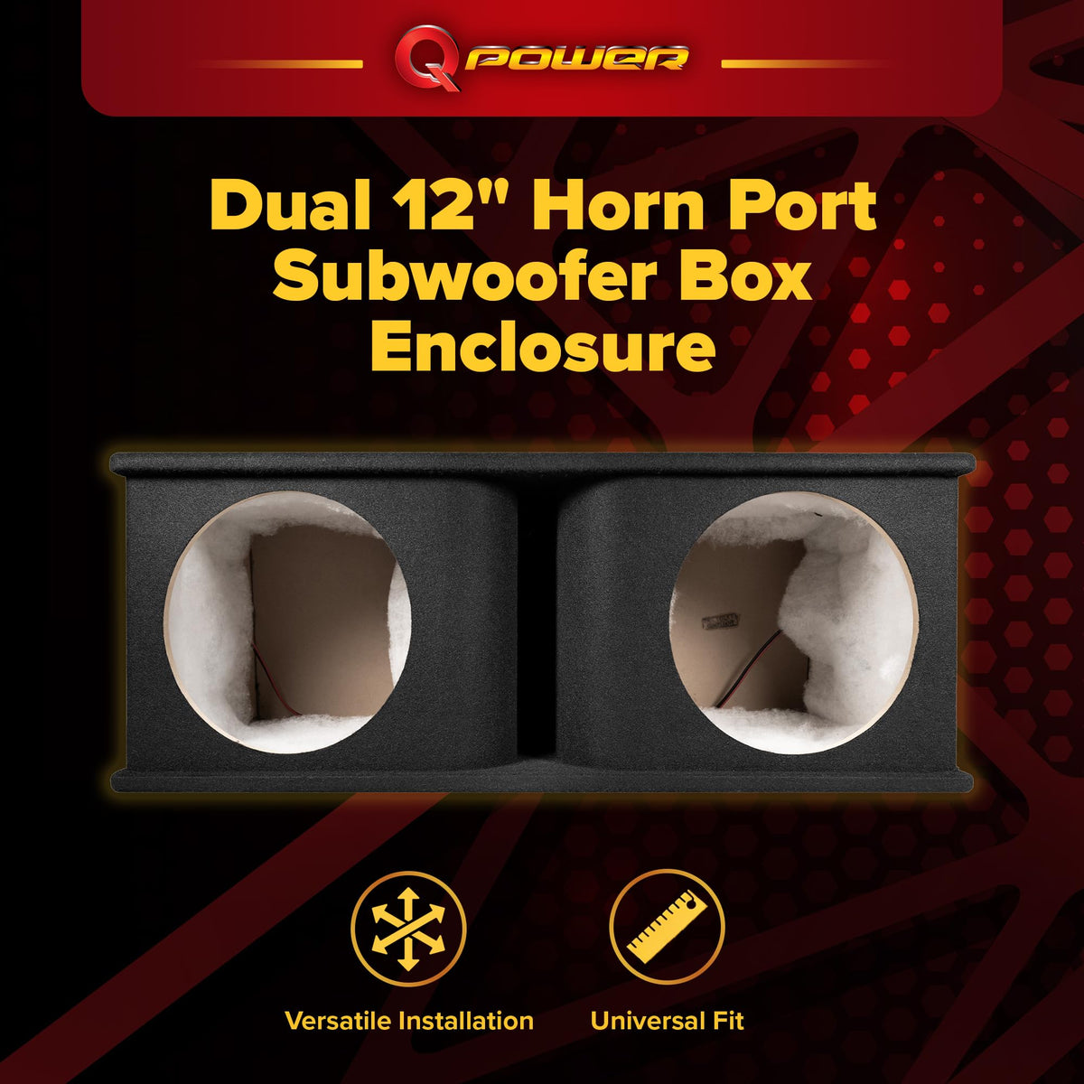 Dual 12" Horn-Ported Car Subwoofer Box P469