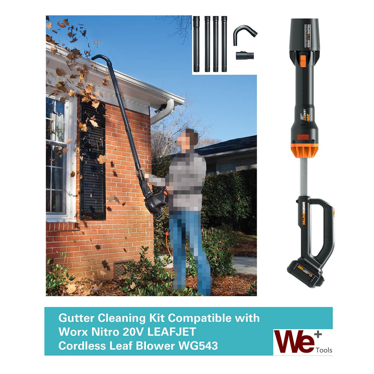 Gutter Cleaning Kit Extension Wand 11ft Reach Q381