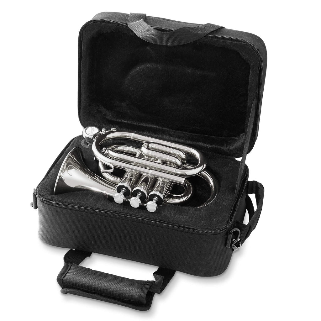 Bb Brass Pocket Trumpet with Nickel Plated Finish J276524