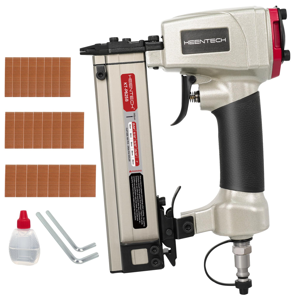 Pneumatic Pin Nailer 23 Gauge with 2160pcs Pin Nails C856