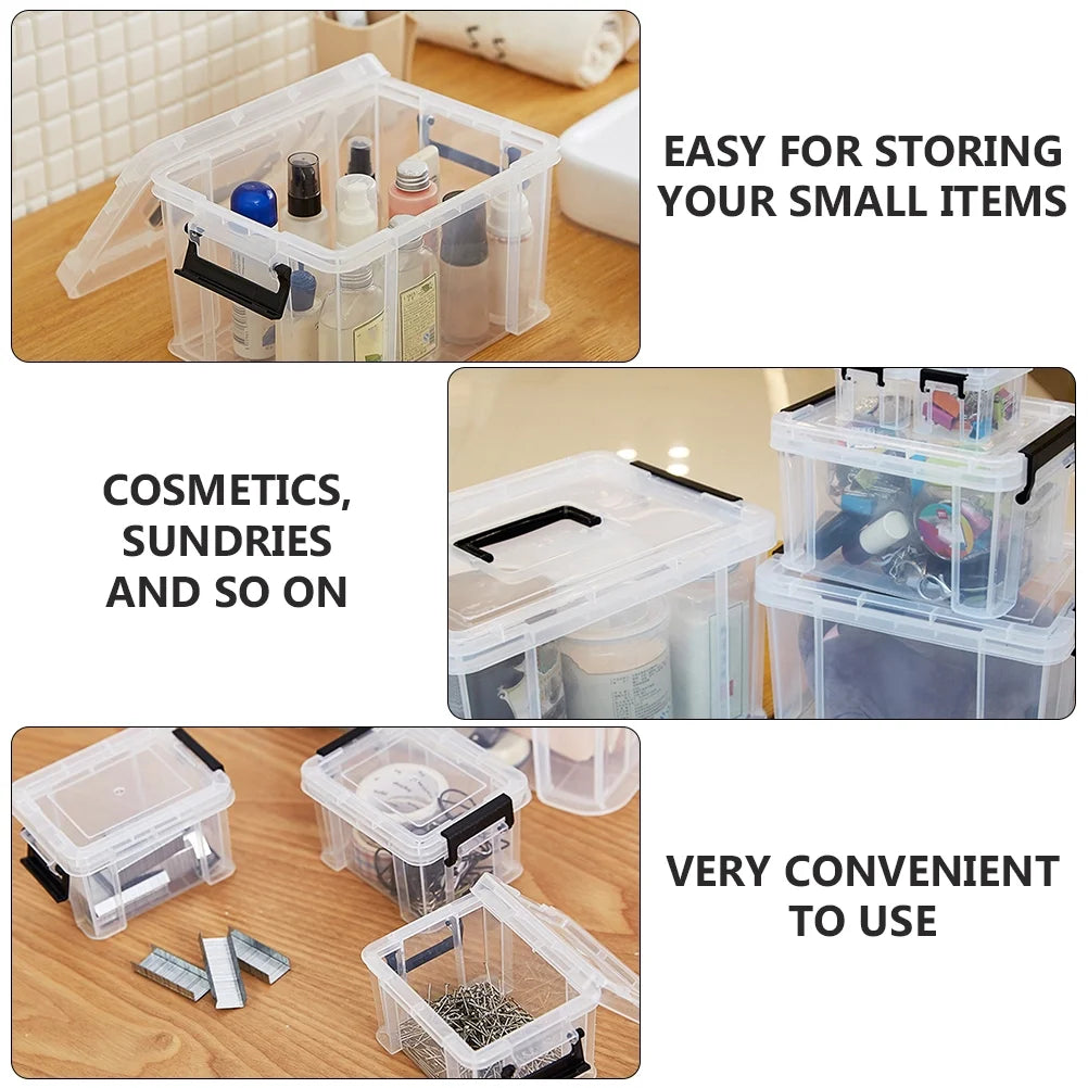 4Pcs Plastic Storage Box with Lid Q4014