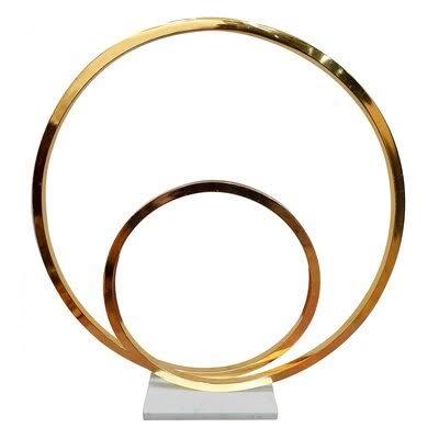 Metal Sculpture Marble Base R939