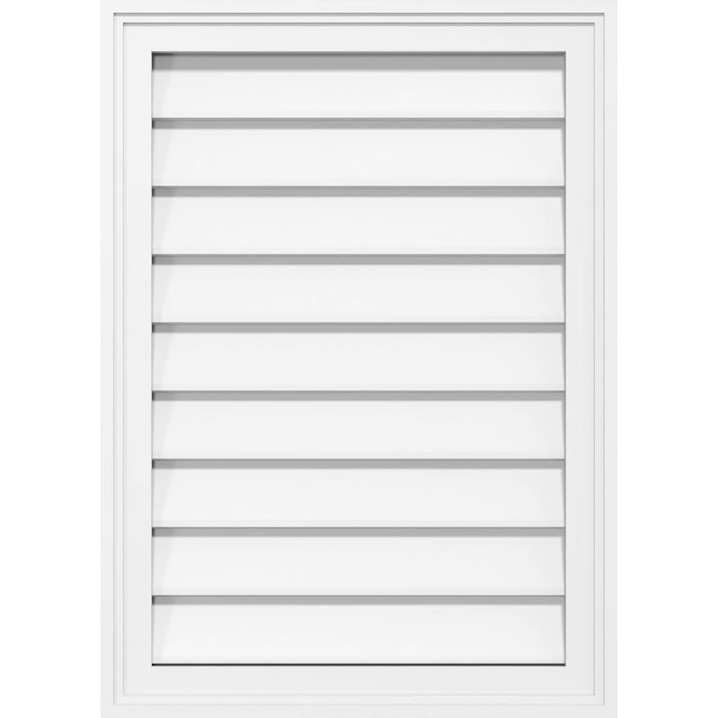 PVC Vertical Surface Mount Gable Vent with Brickm K732306