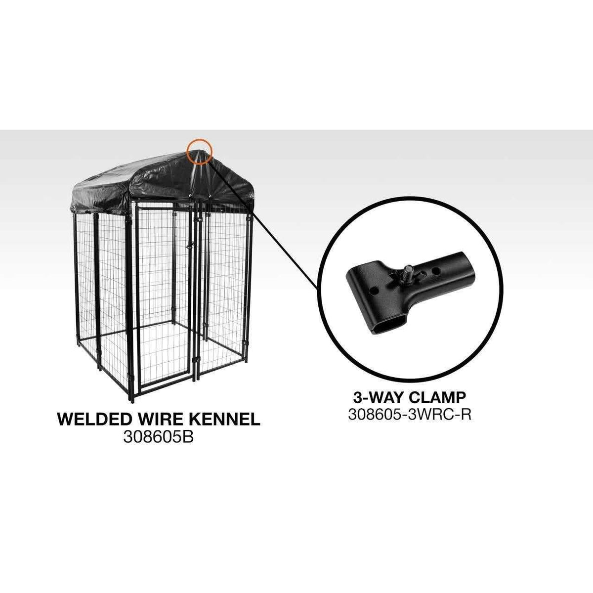 Black Metal Replacement Panel for Welded Wire Kennel W2195