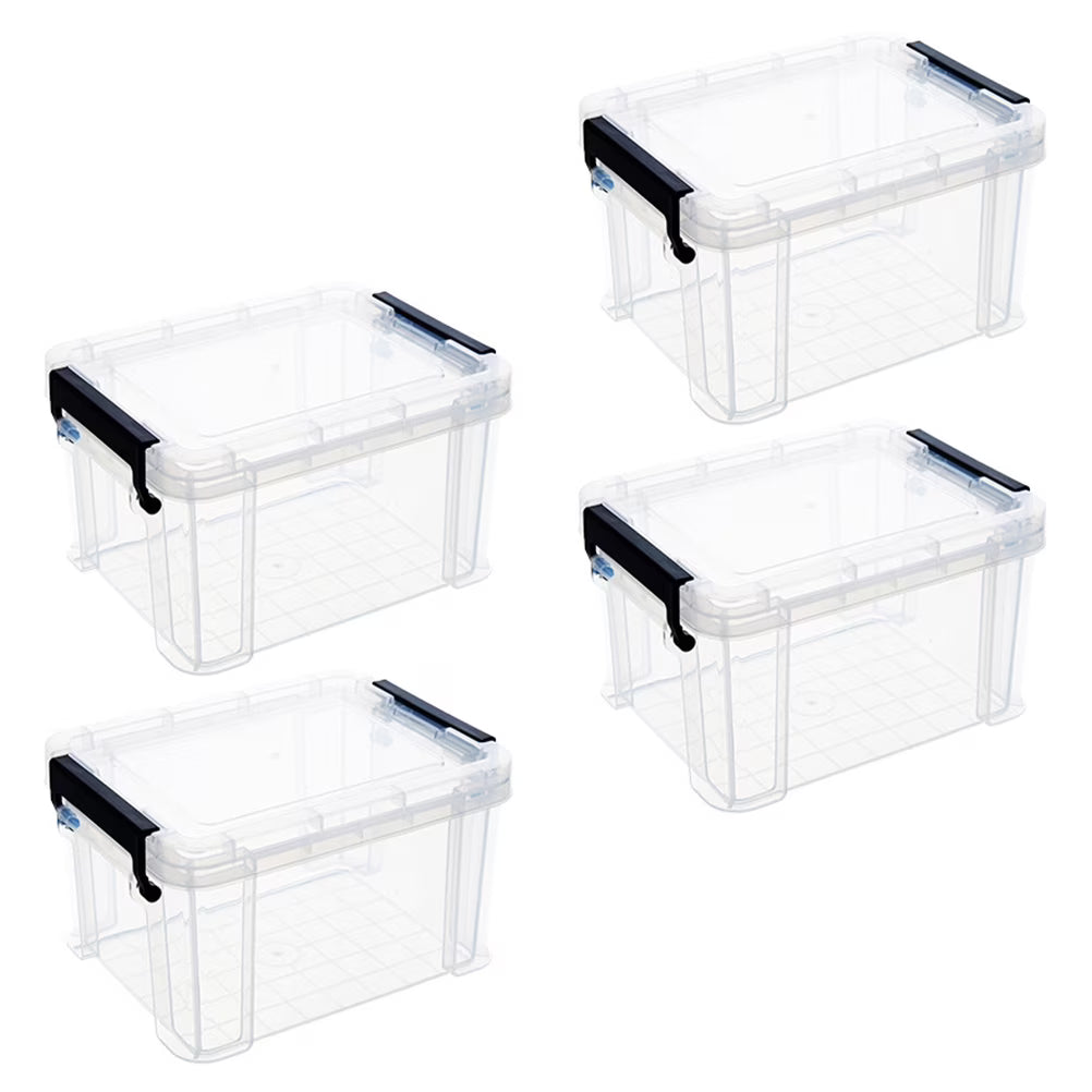 4Pcs Plastic Storage Box with Lid Q4014