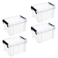 4Pcs Plastic Storage Box with Lid Q4014