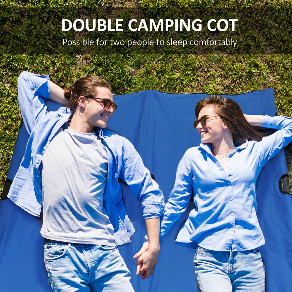 2 Person Folding Camping Cot with Carry Bag A47923
