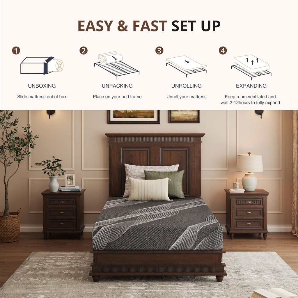 Twin Size 6 Inch Gel Memory Foam Mattress Z55928