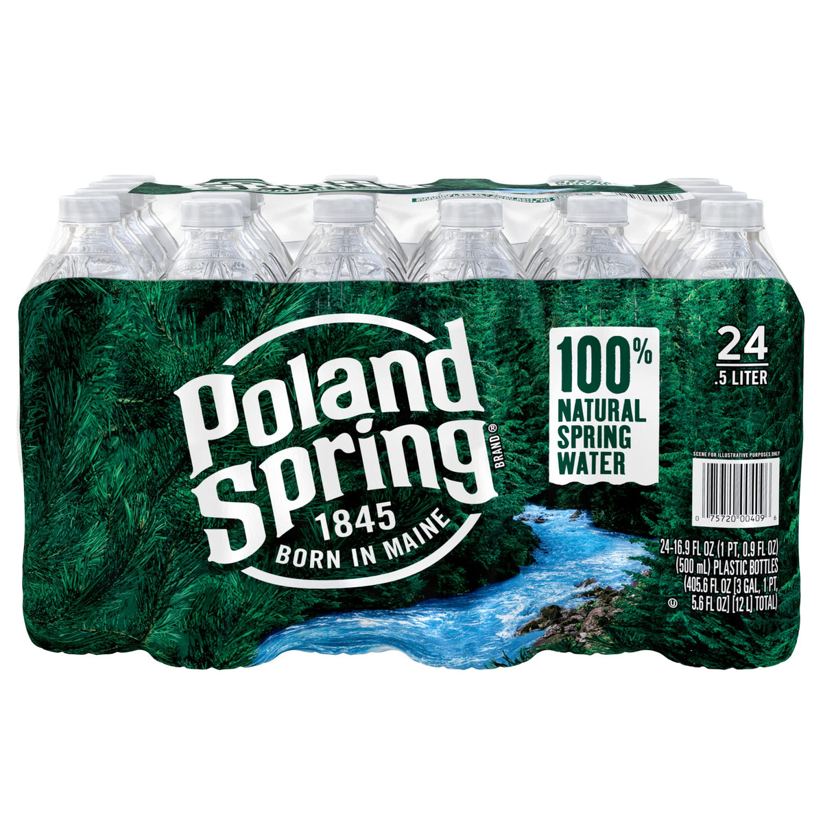 100% Natural Spring Water 16.9 fl oz 24 Pack T806