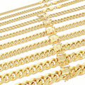 10K Yellow Gold Cuban Link Chain Necklace P817